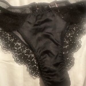 Victorias Secret Satin Mesh Sheet Panty S New